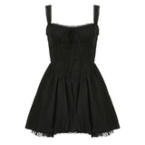 French Hepburn Style Black Camisole Dress