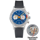 Sugess Pilot Watch with Seagull Movement Swanneck Wristwatch Mechanical Chronograph Sappire Crystal Military Limited Racing 1963