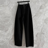 High-Waist Cotton Straight Jeans — Women's Slim Fit