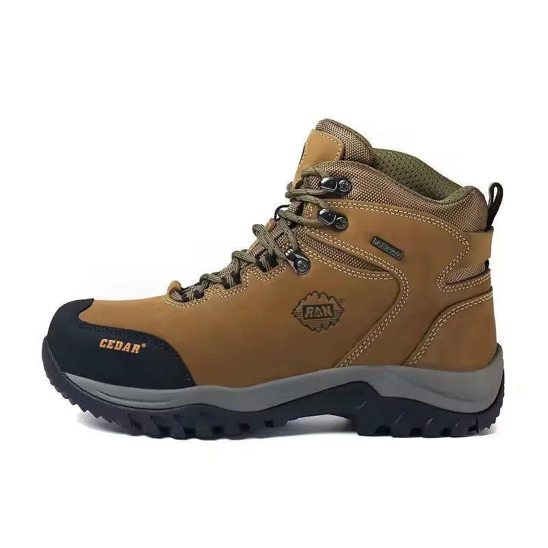 MERRTO Cowhide Outdoor Men Hiking Shoes Trekking Hunting women Tourism Mountain Breathable Climbing Sneakers Tactical boots
