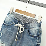Women's Ripped High Waist Boyfriend Jeans – Plus Size
