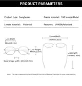 GCV Brand Classic Retro Women's Rectangular Square Metal Frame Glasses, Sunglasses, Polarizer Lenses，Box Oculos De Sol Gafas