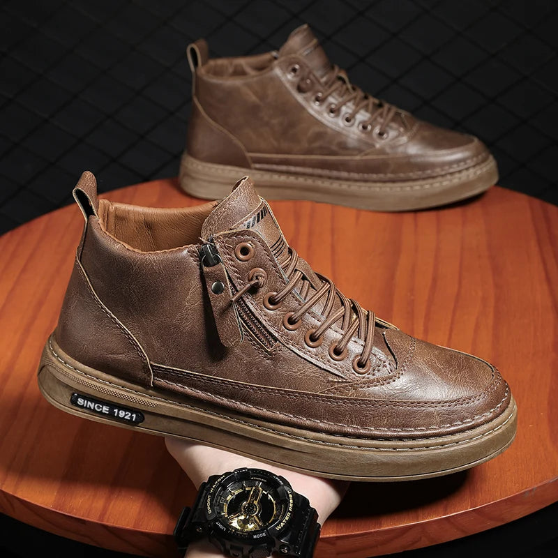 Men's USA-Made Warm Leather Work & Leisure Boots