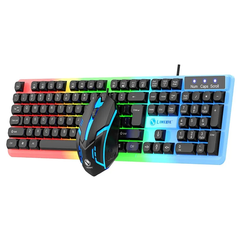 NG GTX350 Gaming Keyboard Mouse Combos Computer Laptop Backlight Gamer Kit LED Wired Usb Keyboard GTX350 Set-Black