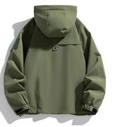 Men's Hooded Windbreaker Zip Jacket – Cargo Style