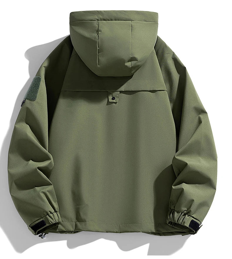 Men's Hooded Windbreaker Zip Jacket – Cargo Style