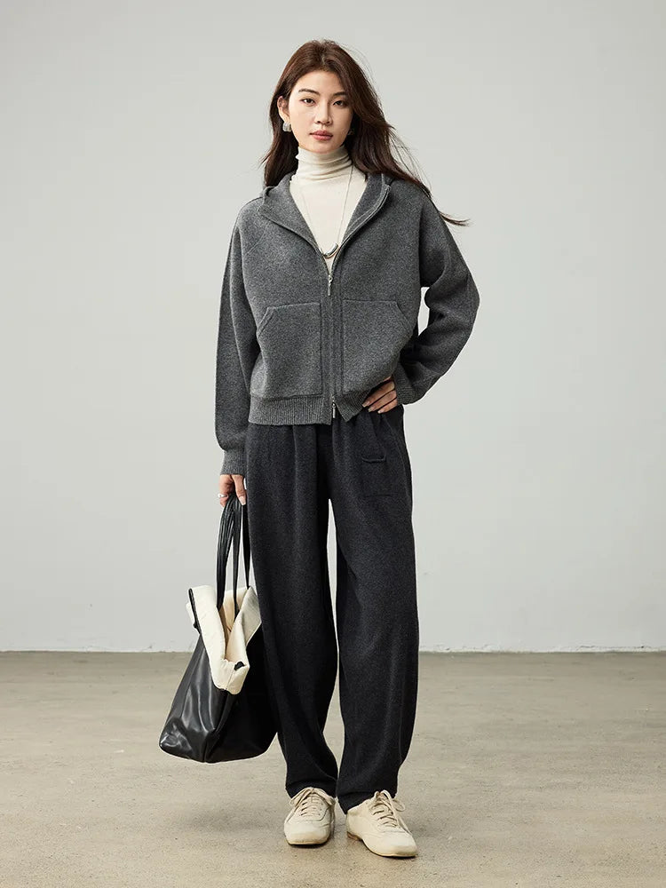 Women's Wool Drawstring Cocoon Pants