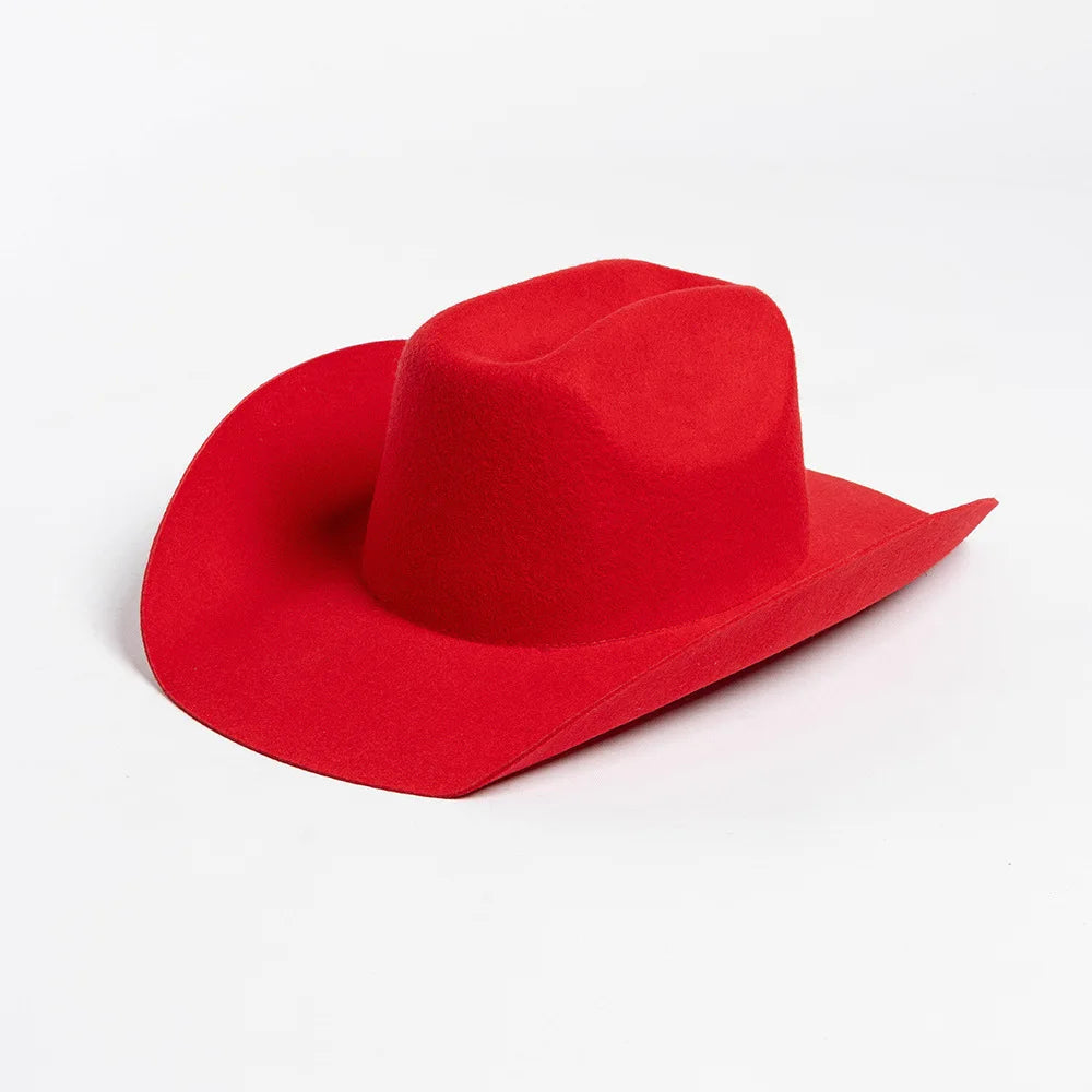 USPOP Wide Brim Wool Cowboy Hat – Unisex Felt Fedora