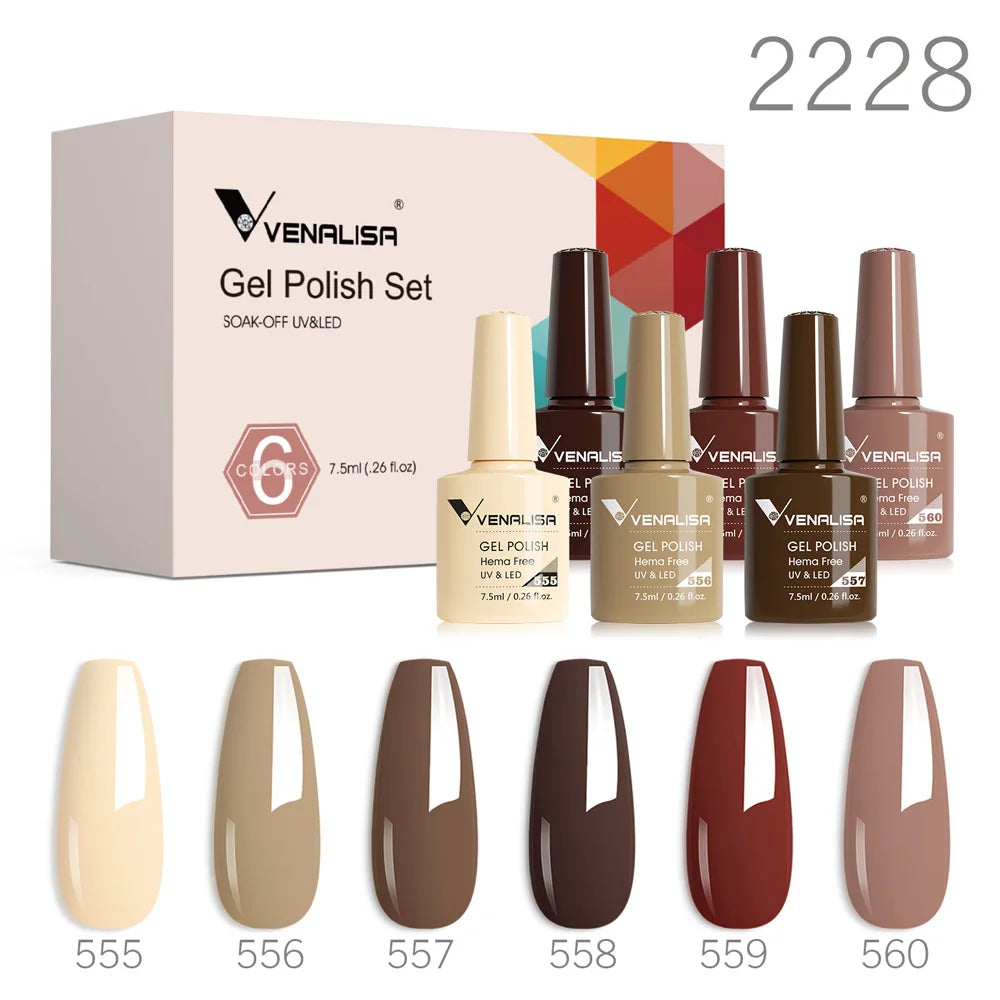 Venalisa TPO/HEMA-Free 6pc Gel Polish Kit 7.5ml