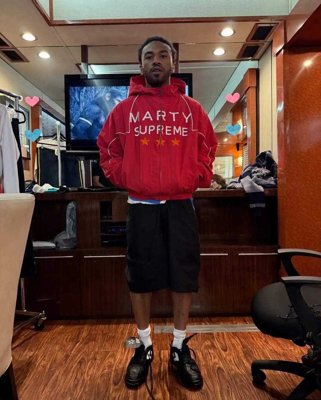 Women's Lightweight Hooded Jacket with Star Graphic