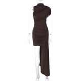 Elegant Ruched Sleeveless Mini Dress