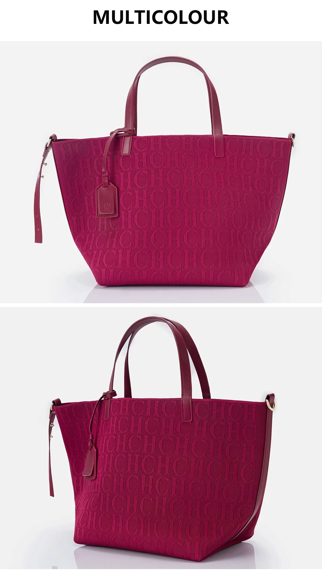 CH Woven Tote Bag – Vintage Style, Large Capacity