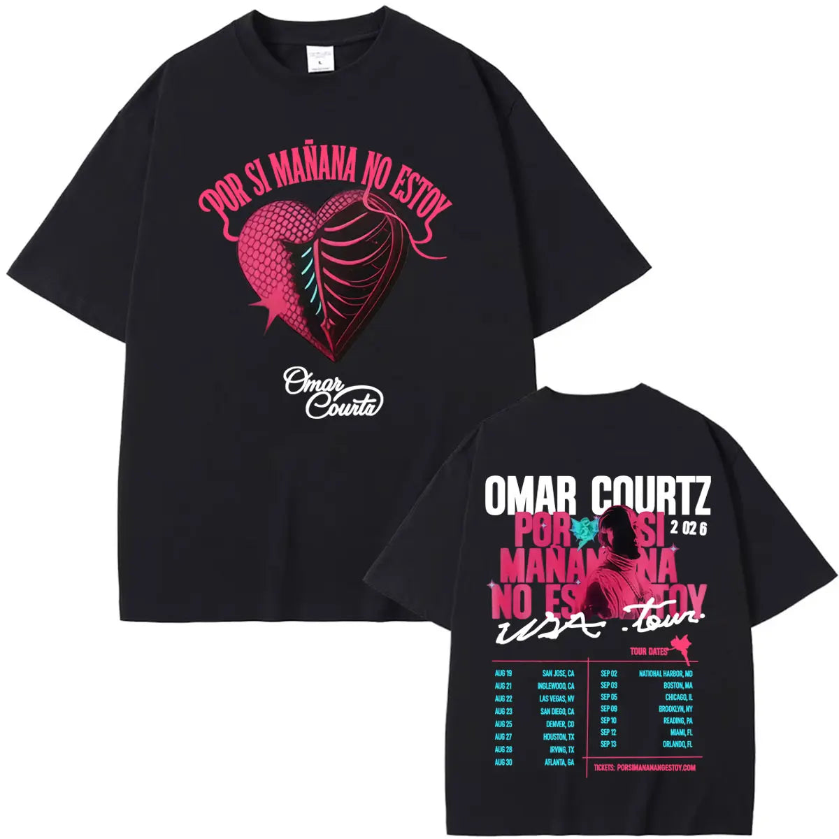 Omar Courtz 2026 Tour Cotton Graphic T-Shirt