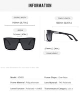 KDEAM One-piece Shape Men Sunglasses Polarized Elastic Paint Surface Sun Glasses Women Suitable Long-lasting Goggles Cat.3