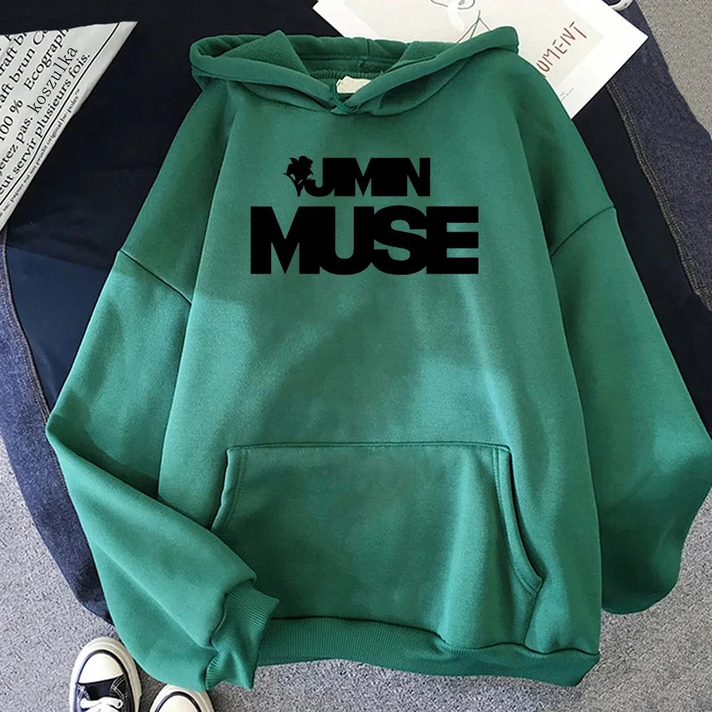 Jimin Muse Hoodie Fashion Women Harajuku Aesthetic Streetwear Casual Hoodies Unisex Vintage Pullovers Sweatshirts
