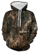 3D Leaf Camo Oversized Pullover Hoodie