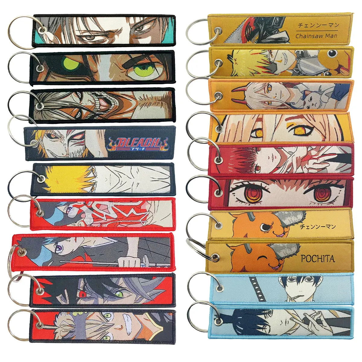 One Piece Anime Embroidered Lanyard & Keychain