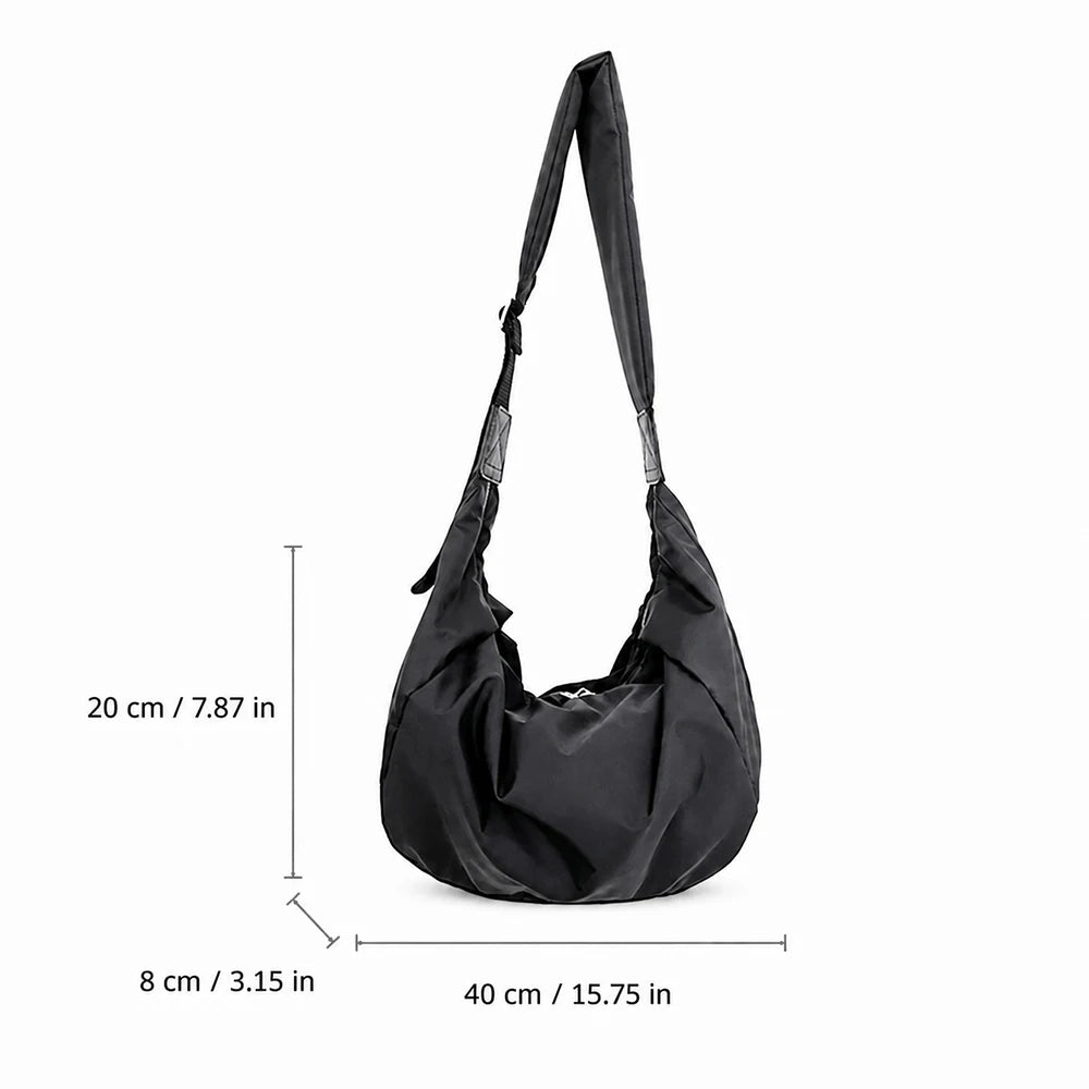 New Fashion Summer Large Capacity Casual Nylon Women Shoulder Bag Korean Style Hobos Bag Youth Crossbody Shoulder Bag