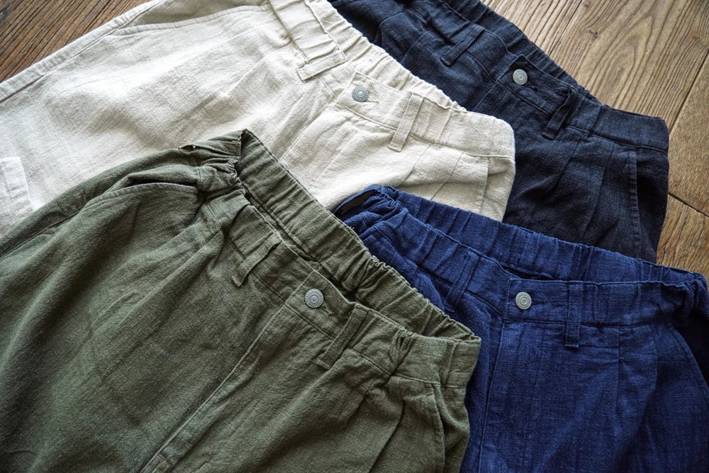 Men's Ramie Cotton Relaxed Summer Pants