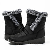 Thick Warm Long Plush Waterproof Snow Boots Women Winter 2025 Non Slip Soft Fur Ankle Boots Woman Plus Size 44 Cotton Shoes Mom