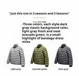 Maden Men's Lightweight Down Jacket | Stand Collar Puffer