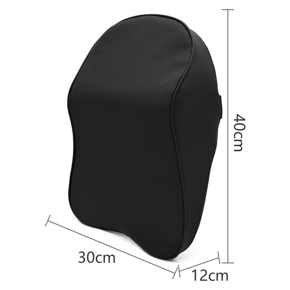 3D Nappa PU Leather Headrest Memory Foam Rest Pillow Headrest Car Neck Pillow Support for Car Pain Relief Travel Neck Support