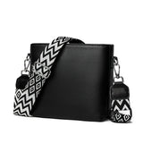 100% Genuine Leather Crossbody Bag Women Fashion Wide Strap Shoulder Bag Ladies Cowhide Messenger Bag Small Handbag and Purse