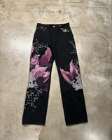 Harajuku Dragon & Snake Embroidered Wide-Leg Jeans
