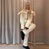 Women's Winter Fur-Trim Hooded Jumpsuit