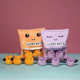 A Bag of Snakes Plush Pillow Cute Boba Tea Cookies Plush Toy Pudding Cake Alien Bat Plushies Hug Pillow Birthday Gift