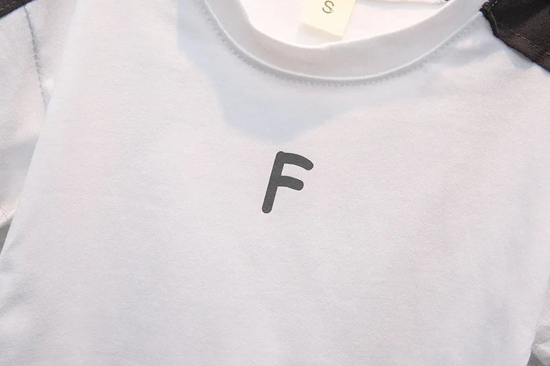 Boys' Summer Cotton Letter Print Set