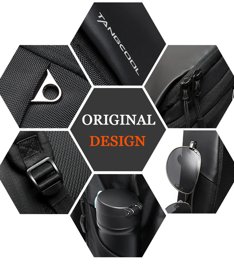 TANGCOOL Men Backpack Large Capacity 17 Inch Laptop Business Work Travel Backpack for Male Women Schoolbag