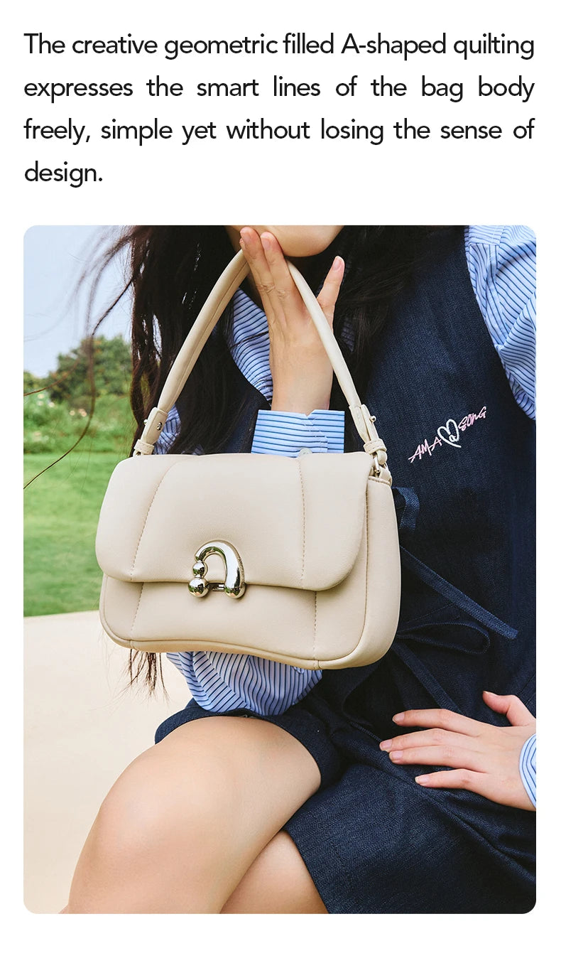 Amazing Song Alpha Bag Medium Shoulder Bag Sheep Leather