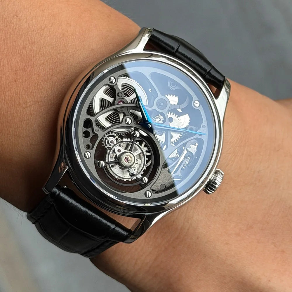 Merkur Skeleton Tourbillon 42mm Hand-Wind Watch