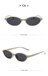 Vintage Small Frame Oval Sunglasses – Black Round Designer Style, Unisex Cool Eyewear for Men & Women, Fashion Circular UV Sun Glasses