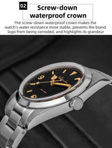 ADDIESDIVE 36mm Men Watch Luxury 200m Waterproof Super Luminous Bubble Glass Stainless Steel Wrist Watch Quartz Watches For Men