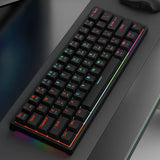 MUCAI MK61 USB Gaming Esports Mechanical Keyboard 61 Key Red Axis Wired Detachable Cable RGB Backlight Hot Swap