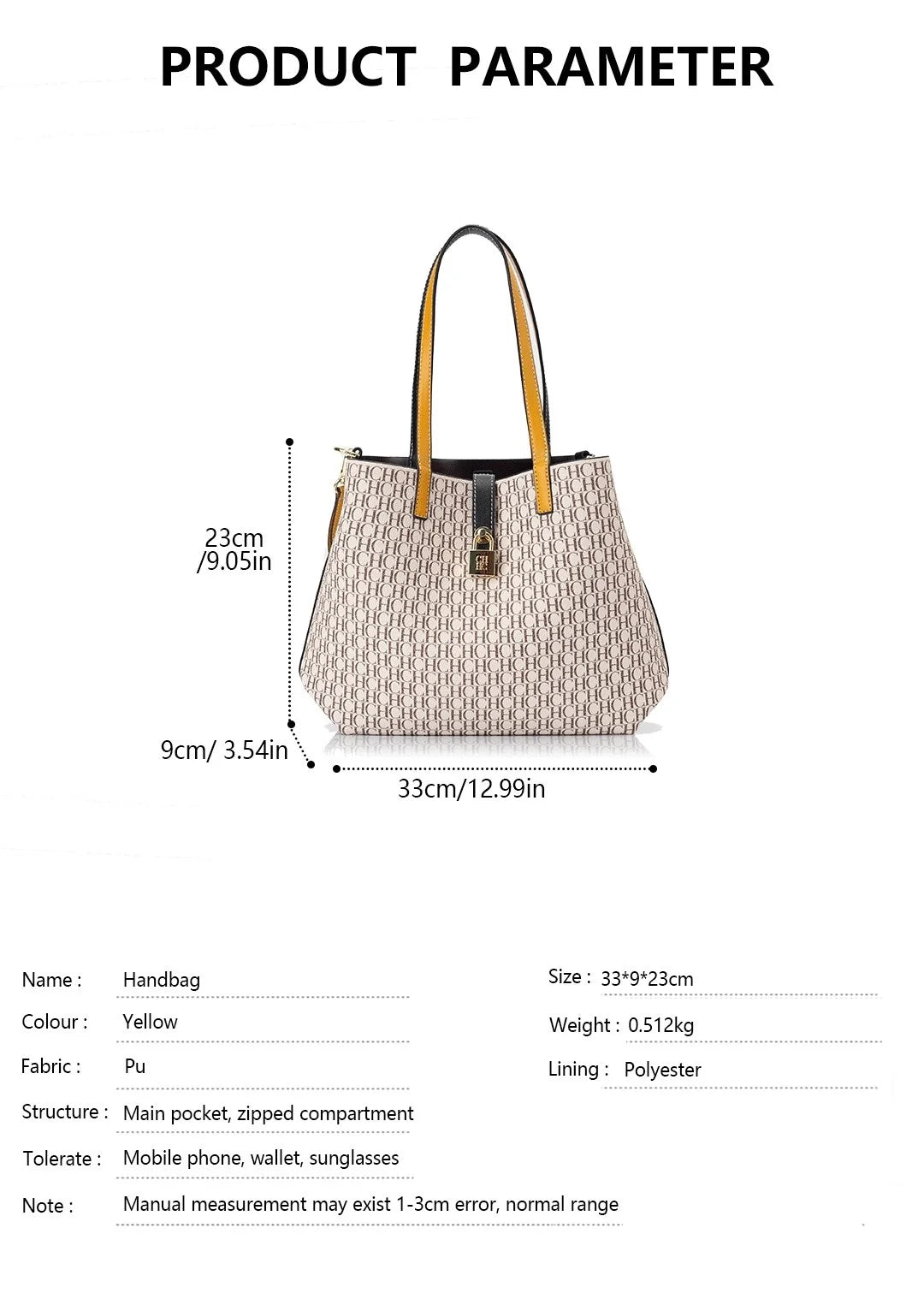 Large Capacity Leather Crossbody Tote