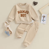 Baby Boy 2-Piece Fall/Winter Outfit | Letter Print Crewneck Sweatshirt & Joggers (0-3Y)