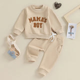Baby Boy 2-Piece Fall/Winter Outfit | Letter Print Crewneck Sweatshirt & Joggers (0-3Y)