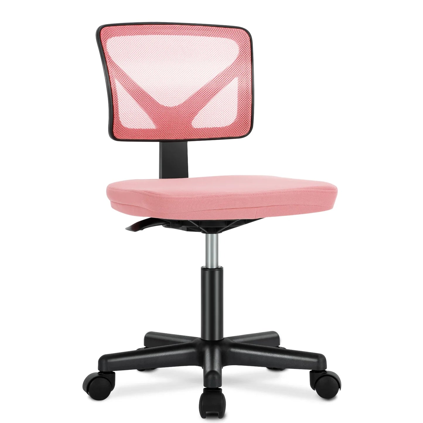 JHK Armless Mesh Office Chair | Lumbar Support & 360° Swivel