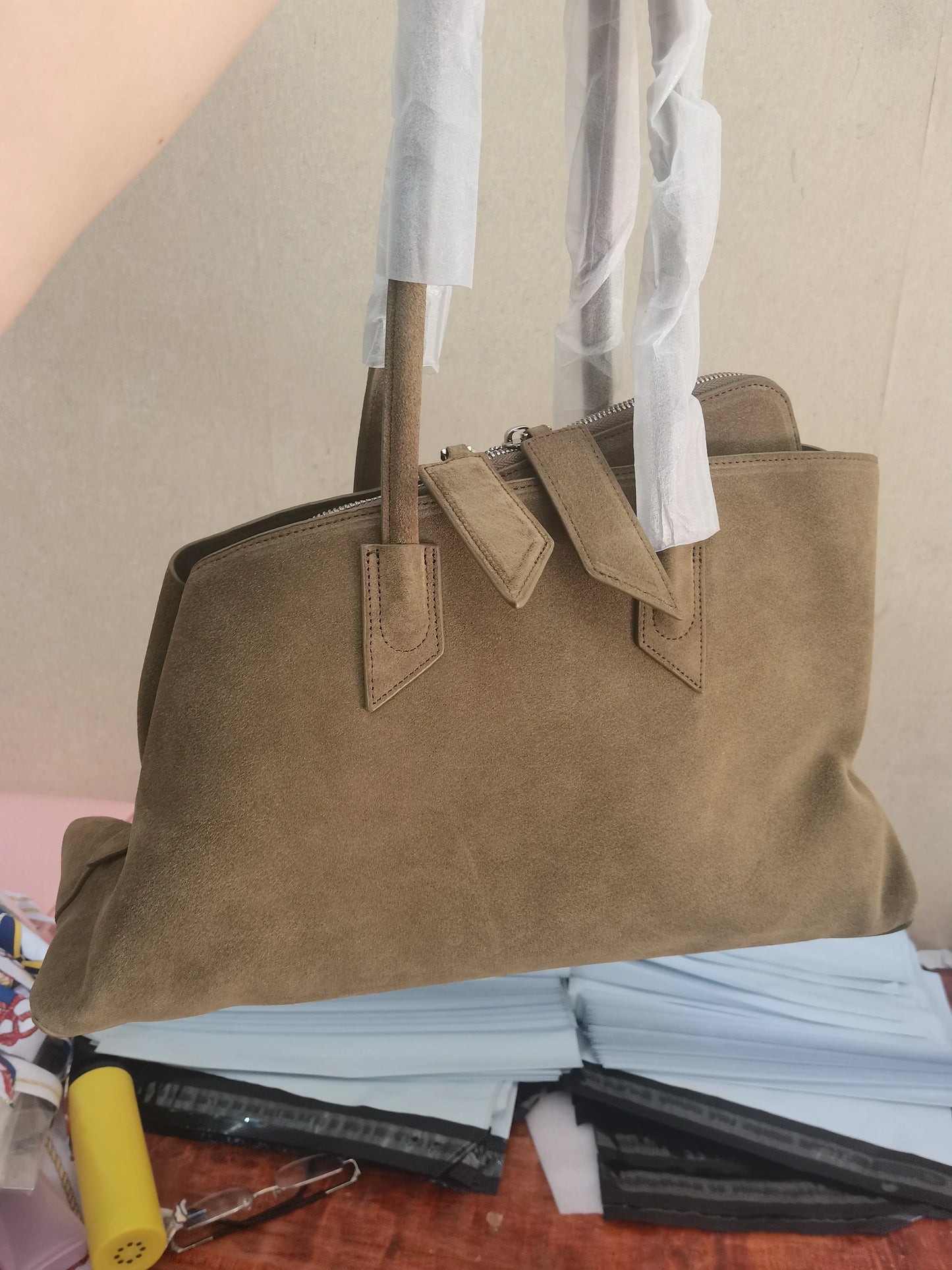 Retro Crocodile Pattern Large Capacity Tote Bag Design Women's Pleated  Leather Shoulder Bag Female Daily Commuter Bag 2025