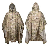 Tactical Camo Raincoat – Packable Waterproof Poncho