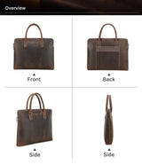 CONTACT'S Genuine Leather Men Business Bag Leather Briefcase Tote Laptop Bags High Quality Men's Bag Handbag for 14.2" Macbook