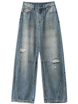 CHIC VEN Retro Women's Jeans Loose Casual  New High Waisted Wide Legs Denim Pant Female Trousers Spring Autumn 2025