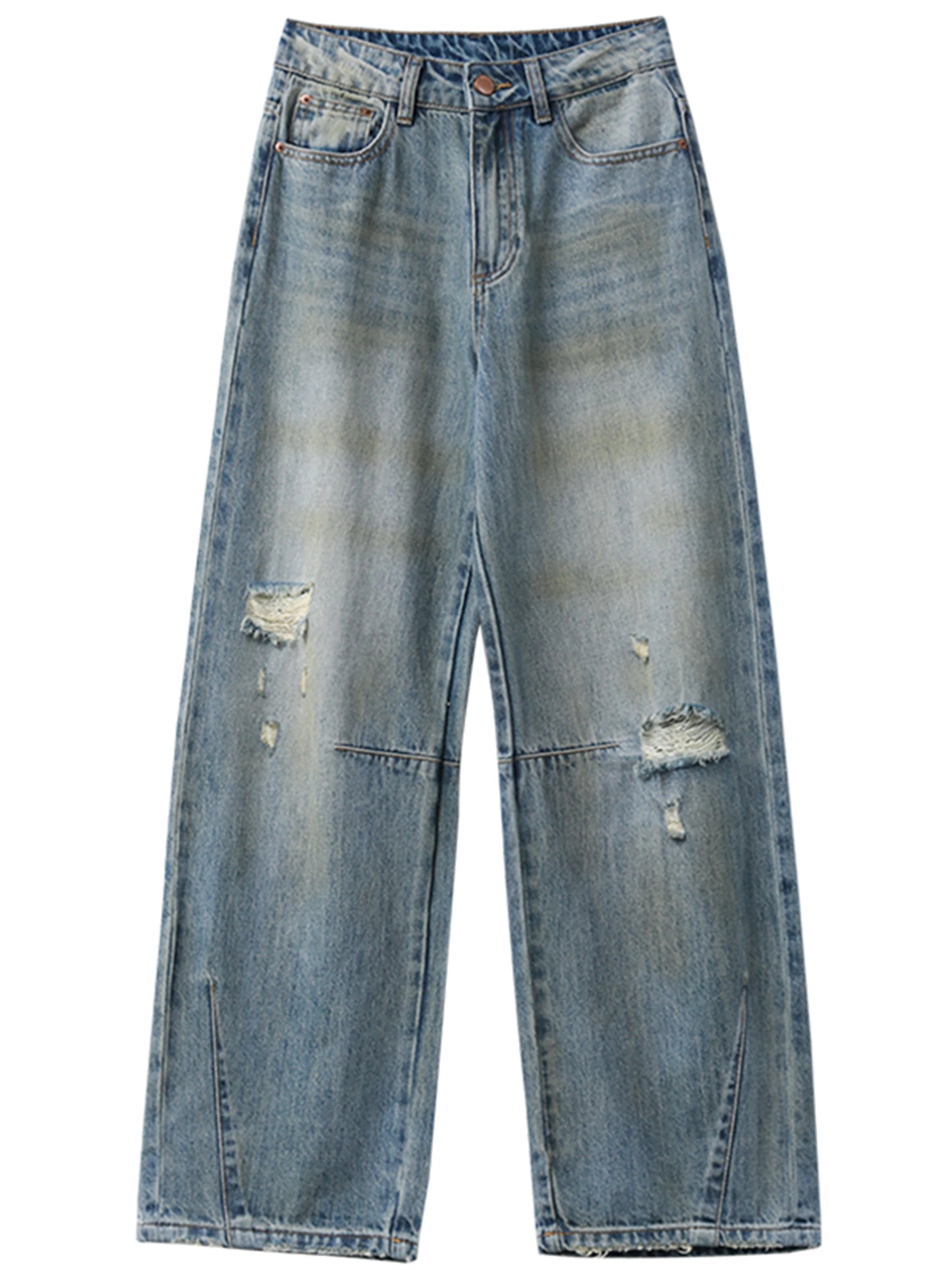 CHIC VEN Retro Women's Jeans Loose Casual  New High Waisted Wide Legs Denim Pant Female Trousers Spring Autumn 2025