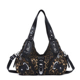 Vintage Bag Women Handbags Brown Leopard Shoulder Bag Top-handle Handbag Fashion Satchel Dumpling Shoulder Bag Tote Hobos