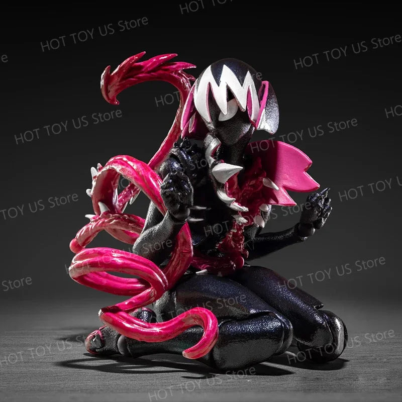 NEW KO KAIYODO REVOLTECH SPIDERMAN GWENOM Anime Action Figures Revoltech Amazing Yamaguchi Gwenom Venomized Gwen Stacy Model Toy