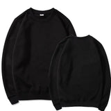 Korean Fashion Men's Round Neck Sweatshirts Autumn Long Sleeves Vacation Pullovers Tops Casual Popular Man Solid Sweat Shirts