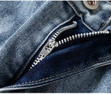 Men's Light Blue Straight-Leg Jeans
